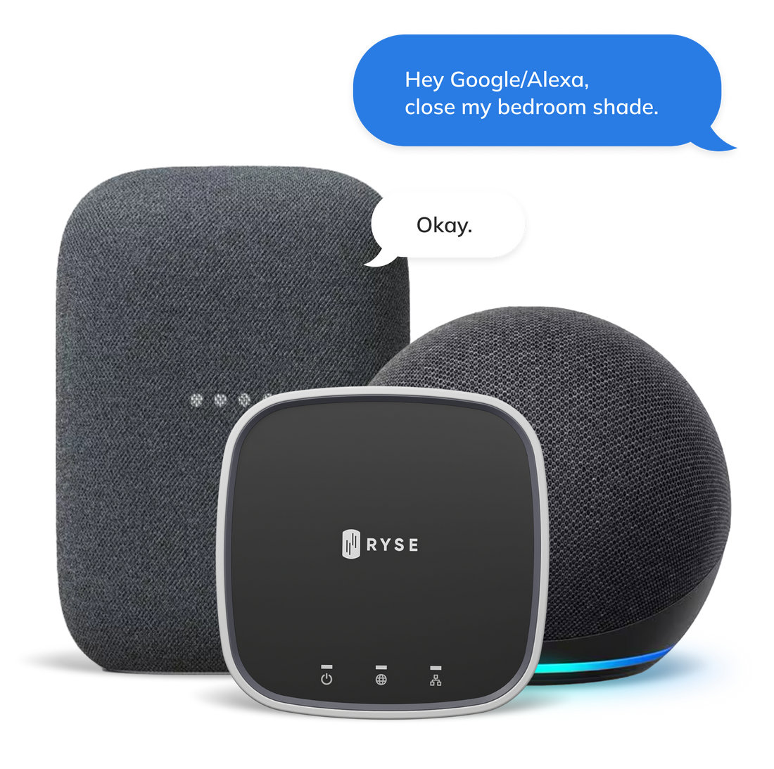 RYSE SmartBridge enabling Apple HomeKit and Siri voice control of motorized smart shades